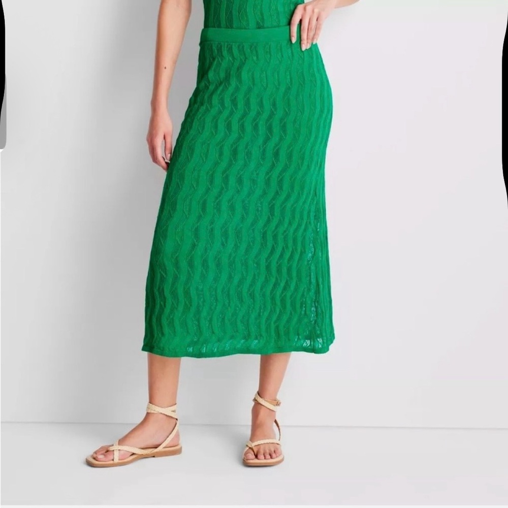 FUTURE COLLECTIVE Open Stitch Sweater Skirt